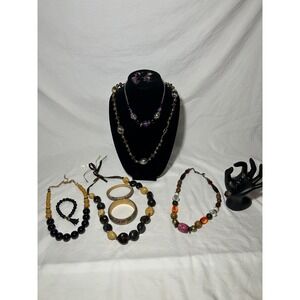 3-4lbs Wearable Bohemian Beaded Necklaces Bracelets Statement Jewelry Chunky